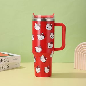 Hello Kitty Insulated Tumbler 40oz Stainless Steel With Handle Travel Mug For Outdoor Use - Product Image 2