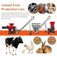 Machines de transformation des aliments pour animaux de ferme à haute efficacité 1t pour bovins, chèvres, poulets, volailles, fabrication de granulés