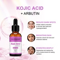 Sérum à l'acide kojique blanchissant pour soins de la peau du visage éclaircissant pour réduire les taches brunes de marque privée