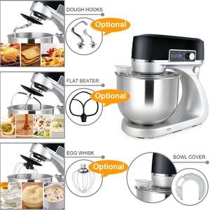 1200 Wát LCD hiển thị thực phẩm Mixer 6 + p tốc độ điện Mixer Tilt-Head Mixer với thép không gỉ bát bột móc Beater Whisk - Product Image 2