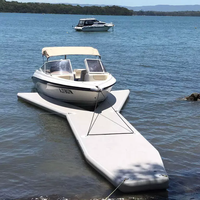 Quai de ponton gonflable en forme de Y OEM quai flottant Jetski quai de stationnement pour bateaux à moteur