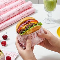 Papier d'aluminium jetable imperméable de qualité alimentaire, résistant à la graisse, en nid d'abeille, isolant, pour burritos, sandwichs et burgers