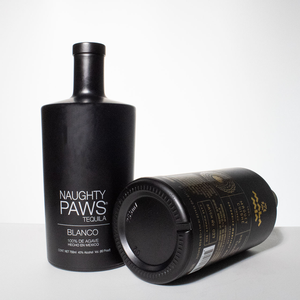Bouteilles de vin en verre cristal noir mat pulvérisé avec bouchon en liège, étiquettes sérigraphiées en feuille d'or, couleur personnalisée pour gin, whisky, <span class=keywords><strong>vodka</strong></span> - Product Image 2