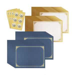 सादा काला सर्टिफिकेट फ़ोल्डर - 10 लिनन कवर 80 पाउंड का पैक। ऑफिस स्कूल डिप्लोमा धारक के लिए स्टॉक फोल्डेड डाई-कट कॉर्नर - Product Image 1