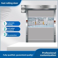 Porte à enroulement rapide en PVC sur mesure avec capteur automatique, pour usine alimentaire et atelier, étanchéité anti-poussière de qualité supérieure