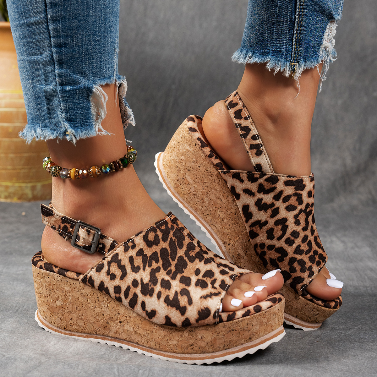 Brown leopard print