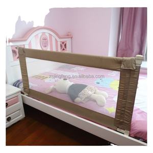 Barrière de <span class=keywords><strong>lit</strong></span> verticale pliable pour bébé, pieds réglables en 3 positions, tissu métallique durable, hauteur réglable, barrière de sécurité pour <span class=keywords><strong>lit</strong></span> de bébé - Product Image 5