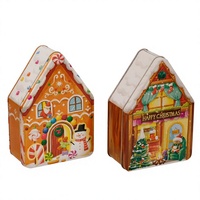 Nouveaux articles de décoration de Noël transfrontaliers : Boîte de rangement créative en fer blanc, Boîte à biscuits Bonhomme de pain d'épices, Boîte à bonbons, Boîte cadeau artisanale
