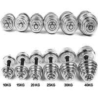 Haute qualité personnalisé en gros 15Kg 20Kg 30Kg 50Kg 55Kg réglable galvanisé Chrome haltères ensemble d'haltères