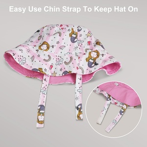 <b>Reversible</b> Cartoon Kids Cotton Twill Sun <b>Hat</b> UPF 50+ Double-Sided <b>Bucket</b> <b>Hat</b> Boys Girls Unisex Four Seasons Wide Brim Beach - Product Image 5