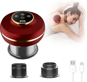 Alle Nieuwe Smart Cupping Therapie Massager Met Rood Licht Therapie Cupping Set Een-Klik Overdrukventiel Elektrische Cupping Therapie