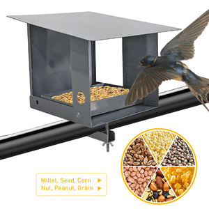 Estación de alimentación de pájaros salvajes JH-Mech con cuenco de alimentación extraíble Poste de alimentador de pájaros de acero metálico de alta calidad - Product Image 3