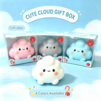 Jouet en silicone nuage lumineux mignon à presser avec récupération lente pour le soulagement du stress et la décompression