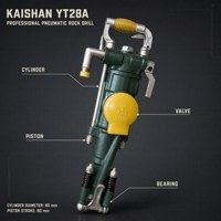 Perceuse pneumatique à colonne d'air KAISHAN YT28A 34-42mm pour le forage de roches dans les mines, les tunnels et les carrières