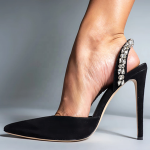 Escarpins Slingback 2020 Grande Taille avec Bride Arrière Réfléchissante pour Femme, Chaussures Habillées à Talon Fin et Bout Pointu, Idéales pour les Rendez-vous - Product Image 4