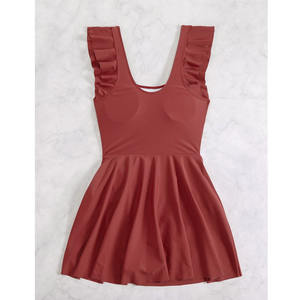 مخصص قطعة واحدة ملابس السباحة للنساء التحكم في البطن فساتين السباحة تنورة محتشمة ثوب السباحة - Product Image 6