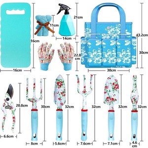 Garden Tool <b>Set</b> 11 Piece Printed Tools Ergonomic Design For Women Garden Use - Product Image 4