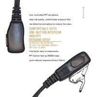 Casque d'écoute Zastone UV008 pour talkie-walkie, écouteur avec broche, crochet d'oreille, écouteur pour Motorola GP328PLUS GP338PLUS GP344 GP388 EX500