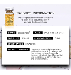 Ampoule d'acide hyaluronique Derma, anti-âge, éclat de la peau du visage, ampoules de cellules souches, sérum - Product Image 2