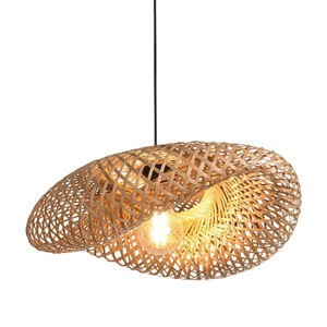 Lámpara de techo Kalena Bamboo E27 de estilo moderno con control de interruptor de base de acero pequeño único para el hogar, la Oficina y el comedor - Product Image 2