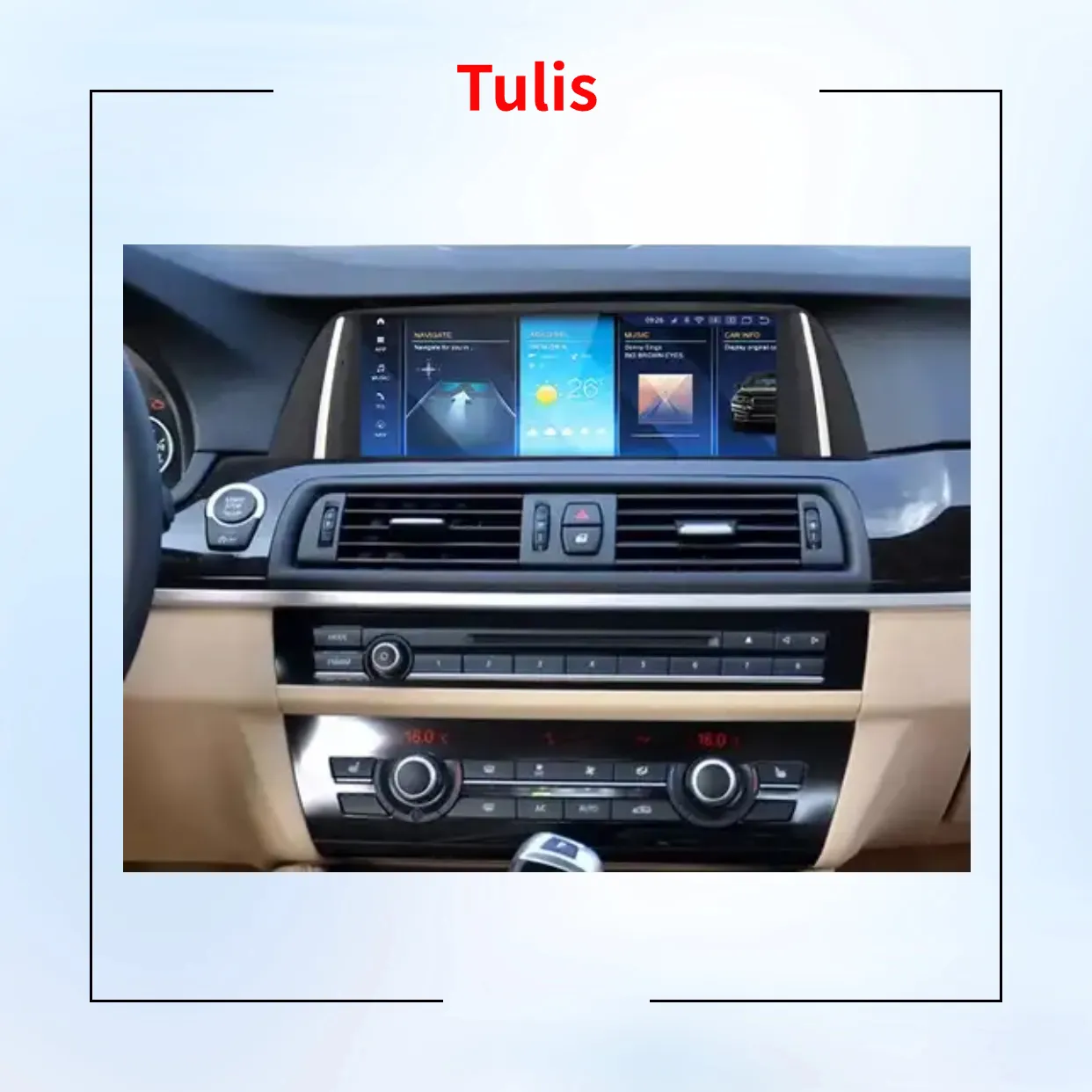 Tulis วิทยุติดรถยนต์แอนดรอยด์13นิ้วสำหรับ BMW 5ซีรีส์ F10 F11 CIC NBT 2010 -2016หน้าจอสัมผัส WIFI CarPlay Qualcomm Snapdragon CHIP
