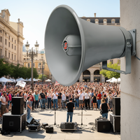 D0100HXJ9GT Haut-parleur cornet de 9 pouces 200W 8 Ohm mural pour système de sonorisation intérieur/extérieur, audio puissant mono en plastique