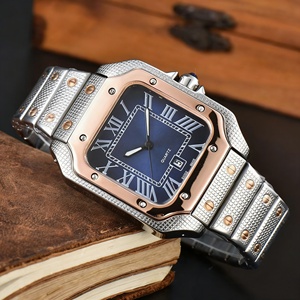 <span class=keywords><strong>Orologi</strong></span> al Quarzo Quadrati di Alta Qualità all'Ingrosso, <span class=keywords><strong>Orologi</strong></span> <span class=keywords><strong>da</strong></span> <span class=keywords><strong>Uomo</strong></span> in Acciaio Inossidabile con 3 Lancette e Calendario, Ideali come Regalo - Product Image 2