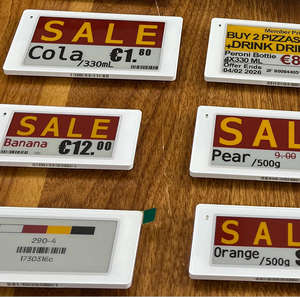 Etiquetas de Precio Digitales de Cuatro Colores de 2.13 Pulgadas, Etiqueta Electrónica para Estantes, Pantalla de Etiquetas para Tiendas, Supermercados y Almacenes, Aplicación E Ink - Product Image 1