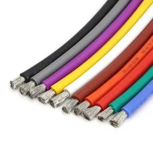 电子产品绞合28AWG规格耐热实心铜橡胶电缆硅胶线