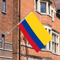 Style de fanion de drapeau colombien simple face personnalisable de 3x5 pieds pour les bannières nationales et les drapeaux d'affichage imprimés sur commande