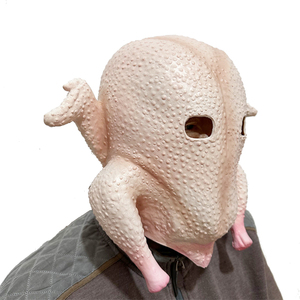 Masques de fête fantaisie en latex souple, motif dinde amusant pour Halloween, pour adultes, vente en gros - Product Image 3