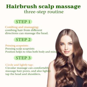 Eco Bambus Haar bürste Natur Holz Anti statische Entwirrungs bürste Haar Kopfhaut Massage Kamm Luftkissen Massage gerät Bürste - Product Image 3