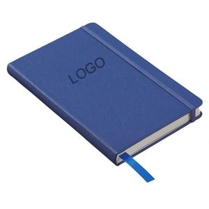 Blue A5 Hardcover PU Leather <b>Journal</b> Notebook 100 Sheets 80gsm Custom Printing Custom Logo Ruled Lined BSCI Certified OEM Brand - Product Image 1