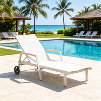 Chaise longue de piscine en aluminium pour hôtel, moderne et réglable, pour extérieur, plage et patio
