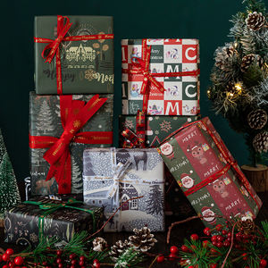 Factory <b>Christmas</b> 50*70 cm <b>Christmas</b> Gift <b>Wrapping</b> <b>Paper</b> <b>Set</b> 6 Pieces <b>Wrapping</b> <b>Paper</b> Packaging - Product Image 5