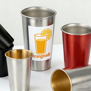 Gobelets de fête jetables en acier inoxydable bicolore 16oz (500ml) pour bière, tennis de table et jeux de balle - Product Image 1