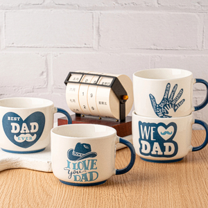 Tazas de cerámica con temática del Día del Padre, vasos de porcelana con estampados inspirados en el papá, tazas sentimentales para regalar - Product Image 5