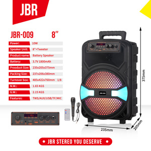 <span class=keywords><strong>NDR</strong></span> 8 pulgadas para altavoz Bluetooth RGB LED iluminación micrófono plástico al aire libre móvil Karaoke Square Dance Audio con batería - Product Image 2