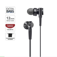 Headphone In-Ear MDR-XB75AP Bass Ekstra Dalam, Earphone Stereo Berkabel 3.5mm, Earbud Olahraga untuk SONY MDR-XB75AP
