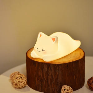 बच्चों के बच्चों को नर्सरी सिलिकॉन उपहार में नर्सरी सिलिकॉन डेकोर टेबल टच लैंप कस्टम नाइट लाइट बच्चों बिल्ली के बच्चे का नेतृत्व सिलिकॉन नाइट लैंप - Product Image 1