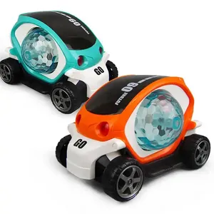 Çocuk ses-ışık dans oyuncak araba otomatik yürüyüş ve dönen araba bebek karikatür oyuncak araba