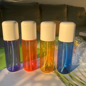 Lujo 120ml 100mL Rojo Azul <span class=keywords><strong>Naranja</strong></span> Plástico PET Perfume Spray Botella con tapa y Spray para el cuidado de la piel Crema de embalaje - Product Image 1