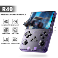 Console de jeu portable S Classic R40, écran HD 4 pouces, système Linux, vidéo, 3000 mAh, jeux classiques, double joystick