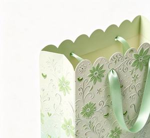 Customizable <b>gift</b> <b>bags</b> Mint Green Fancy large <b>gift</b> carry <b>bag</b> with ribbon and scalloped edge present <b>bag</b> for all occasions - Product Image 2