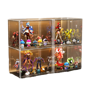 Transparent Acrylic <strong>Plastic</strong> Garage <strong>Kit</strong> Organizer Clear Door Display Collection Box <strong>Model</strong> Toy Doll High-Heeled Shoes Bag Storage - Product Image 1