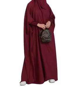 Moda elegante satén Falda larga abaya Dubai dulce cuello redondo multicolor grande vestido grande abierto abaya