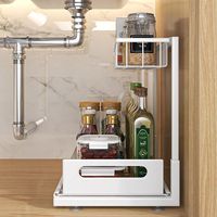2-laags onderkast organizer keuken onderkast organizer schuifkast organizer rek