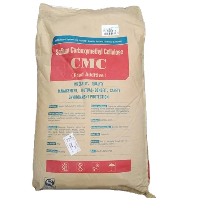 CMC E466 grado alimenticio Na CMC E466 sodio Carboxil metil celulosa fabricante a granel 25KG mejor precio