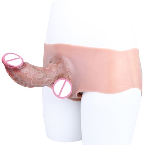 Women's Masturbators Sex Toy <b>Dildo</b> Pants With Hole Silicone Strap on <b>Dildo</b> for Men - Product Image 3