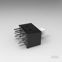 Connecteur USB Type A Femelle XKB1385-W pour PCB, Port 4 Broches à Angle Droit, Plaqué Étain, LCP, Neuf et Original